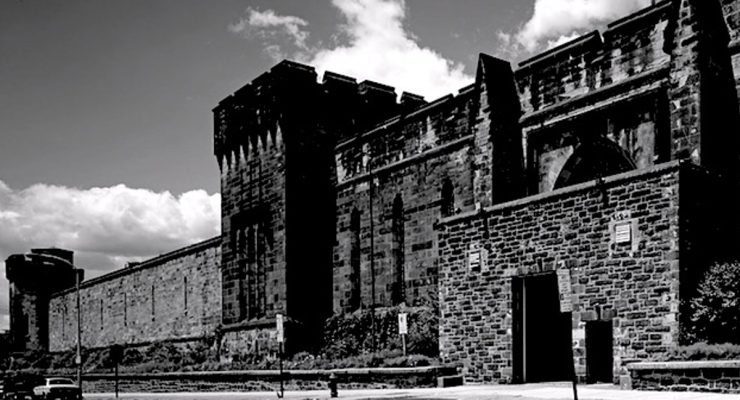 Outside buildings at Eastern State penitentiary