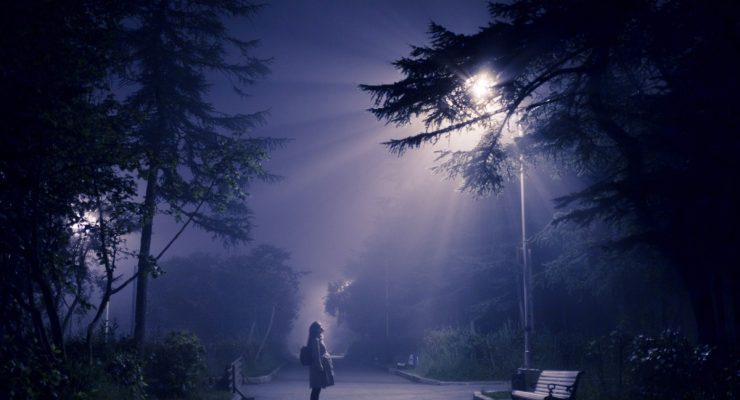 Image of a bright light in the sky