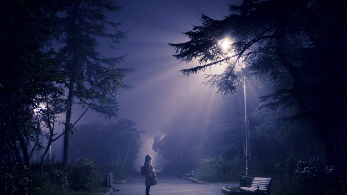 Image of a bright light in the sky