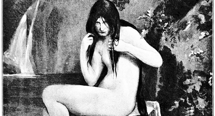 A drawing of a Kelpie by Thomas Millie Dow