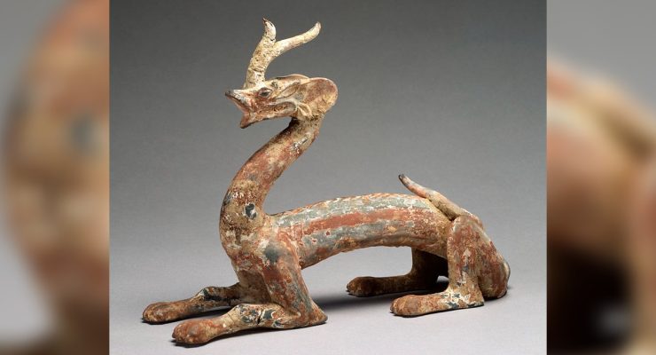 A sculpture of a Qilin