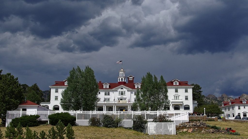 Storm clouds gathering over the Stanley Hotel
