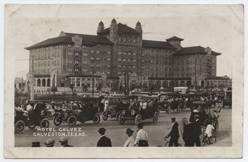 An old picture of Hotel Galvez