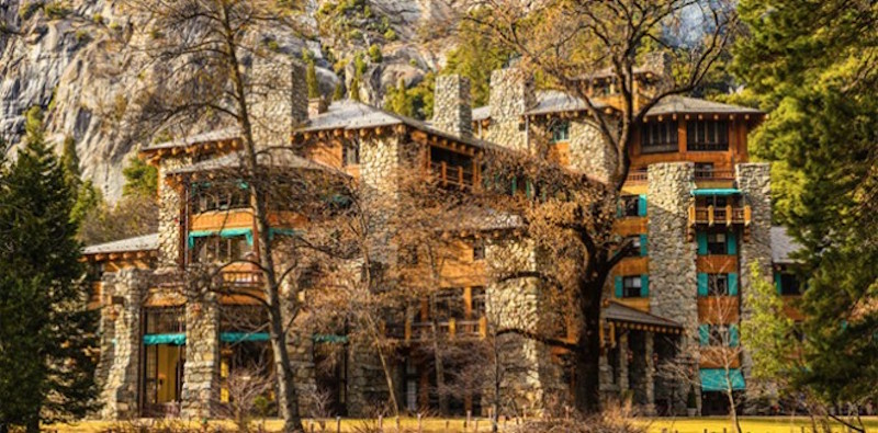 The Majestic Yosemite Hotel, formerly the Ahwahnee Hotel, in Yosemite National Park