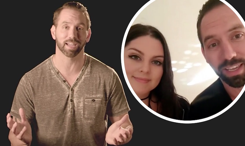 Paranormal Lockdown's Nick Groff and, inset, with Katrina Weidman