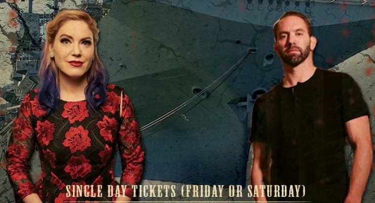 Nick Groff and amy Adams USS Hornet