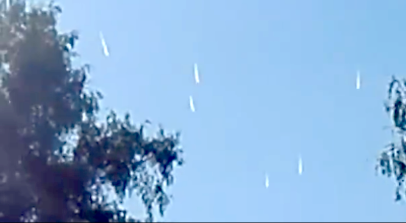 Six UFOs in the sky over Chile