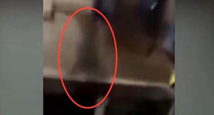 The ghostly figure from the footage