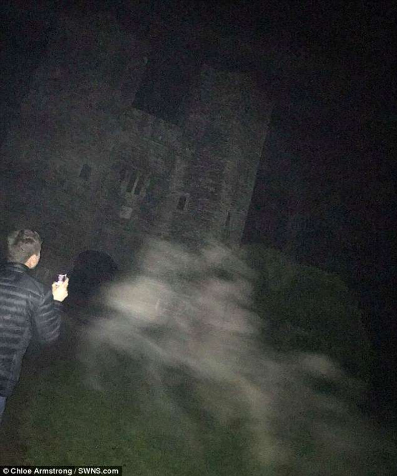 This is the picture that a Chloe captured at Berry Pomeroy Castle that she and her friends are convinced depicts the Pomeroy brothers