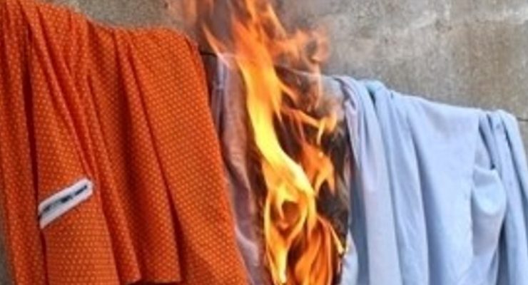 The self-burning, wet clothes that lead locals to believe that a fire poltergeist is responsible for a string of spontaneous fires.