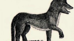 An illustration of the Beast of Gevaudan